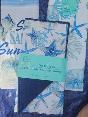 Coastal Starfish Blue Kitchen Towel Set